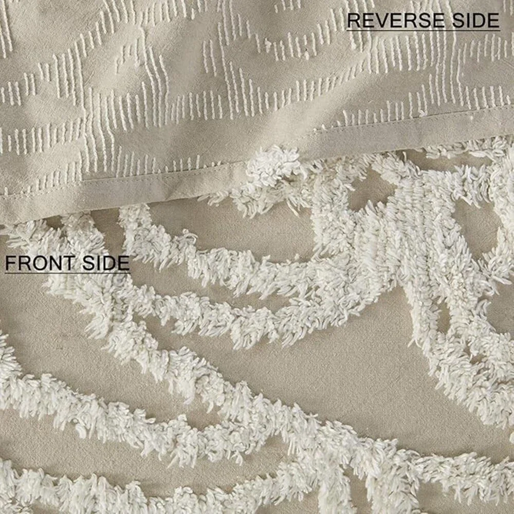 Madison Park Laetitia Coverlet Set King/California King Taupe Cotton 3-Pc BED58
